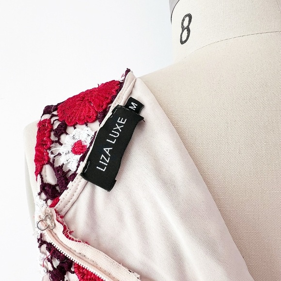 Modcloth Red and White Floral Midi Dress - Picture 6 of 9